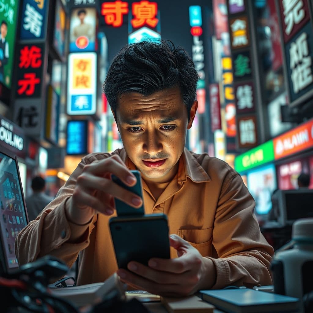 User switching between multiple AI apps in frustration.