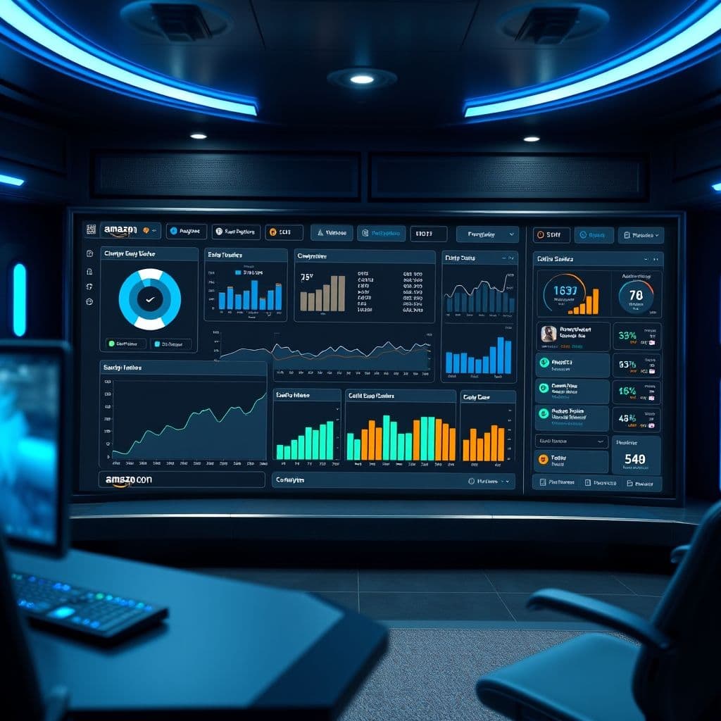 Conceptual interface of a dropshipping SaaS dashboard.