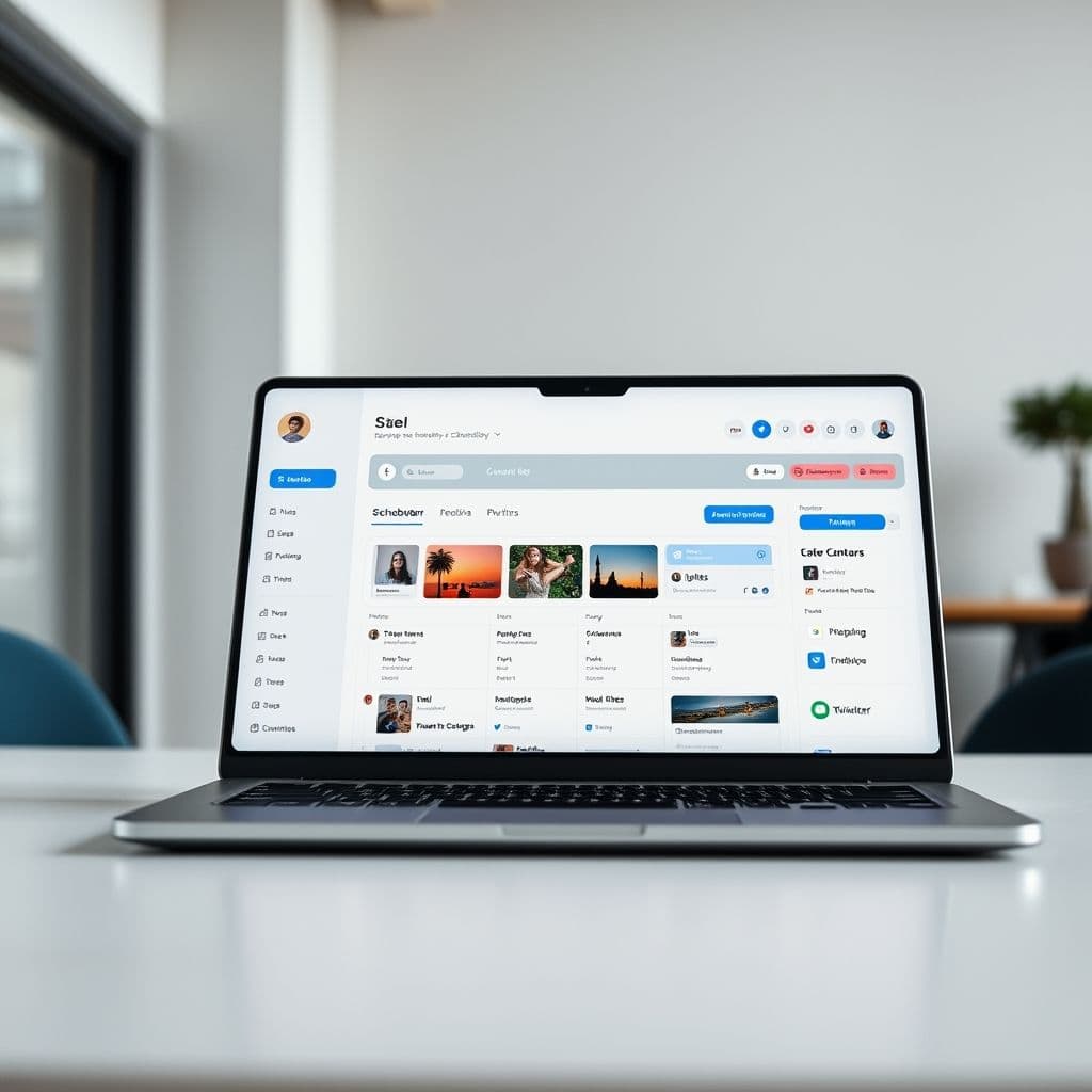 A sleek dashboard for managing content uploads.