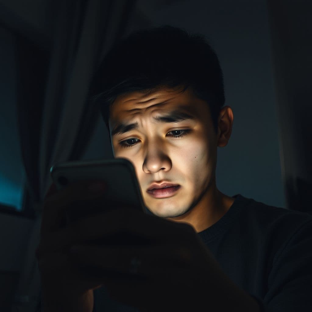 A frustrated user struggling with a complex budgeting app on their phone.