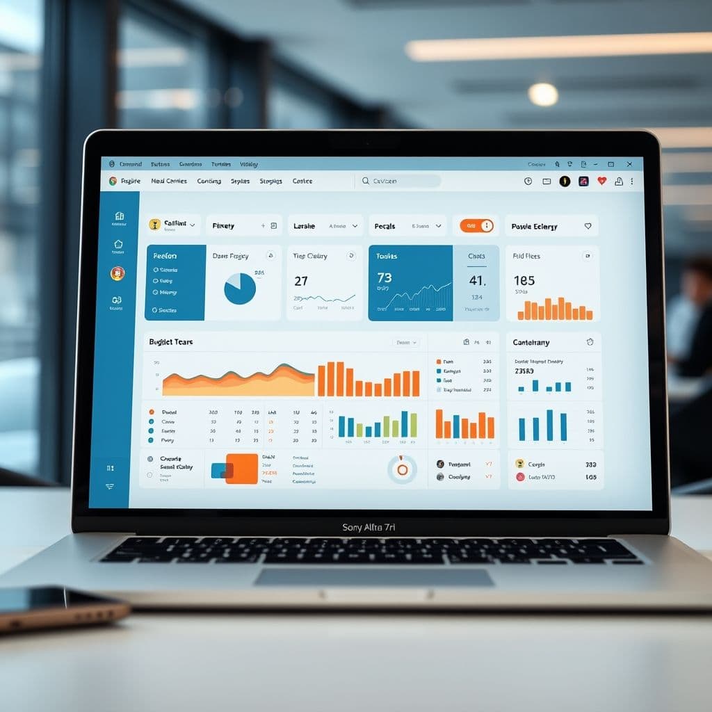 A modern digital dashboard for personal finance management.