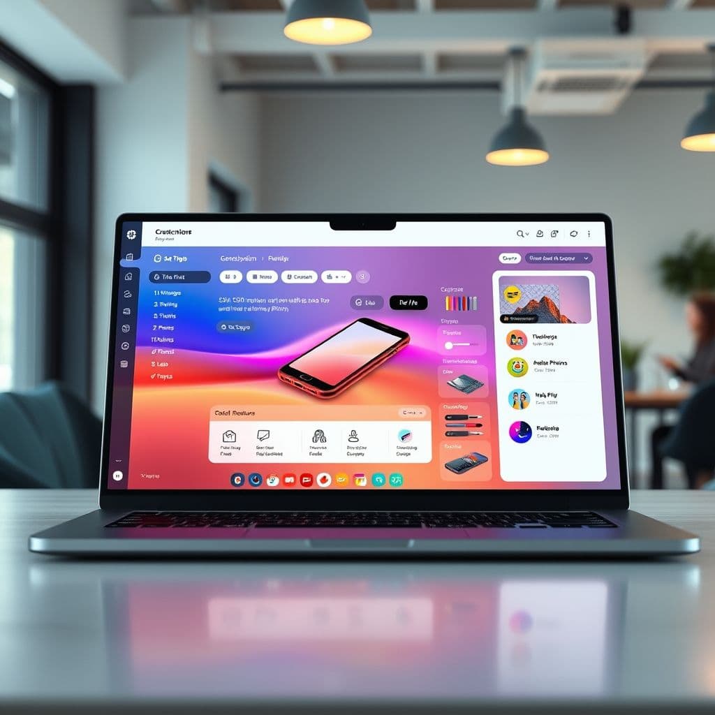 Conceptual interface of the SaaS design tool.
