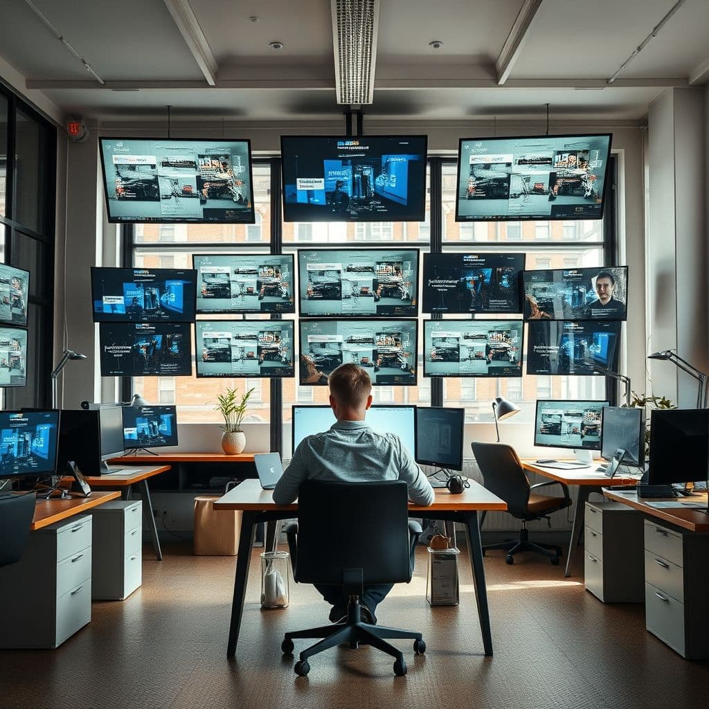 A freelancer overwhelmed by multiple client demands.