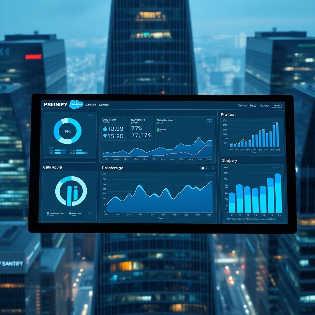 Conceptual dashboard of the Printify marketing SaaS.