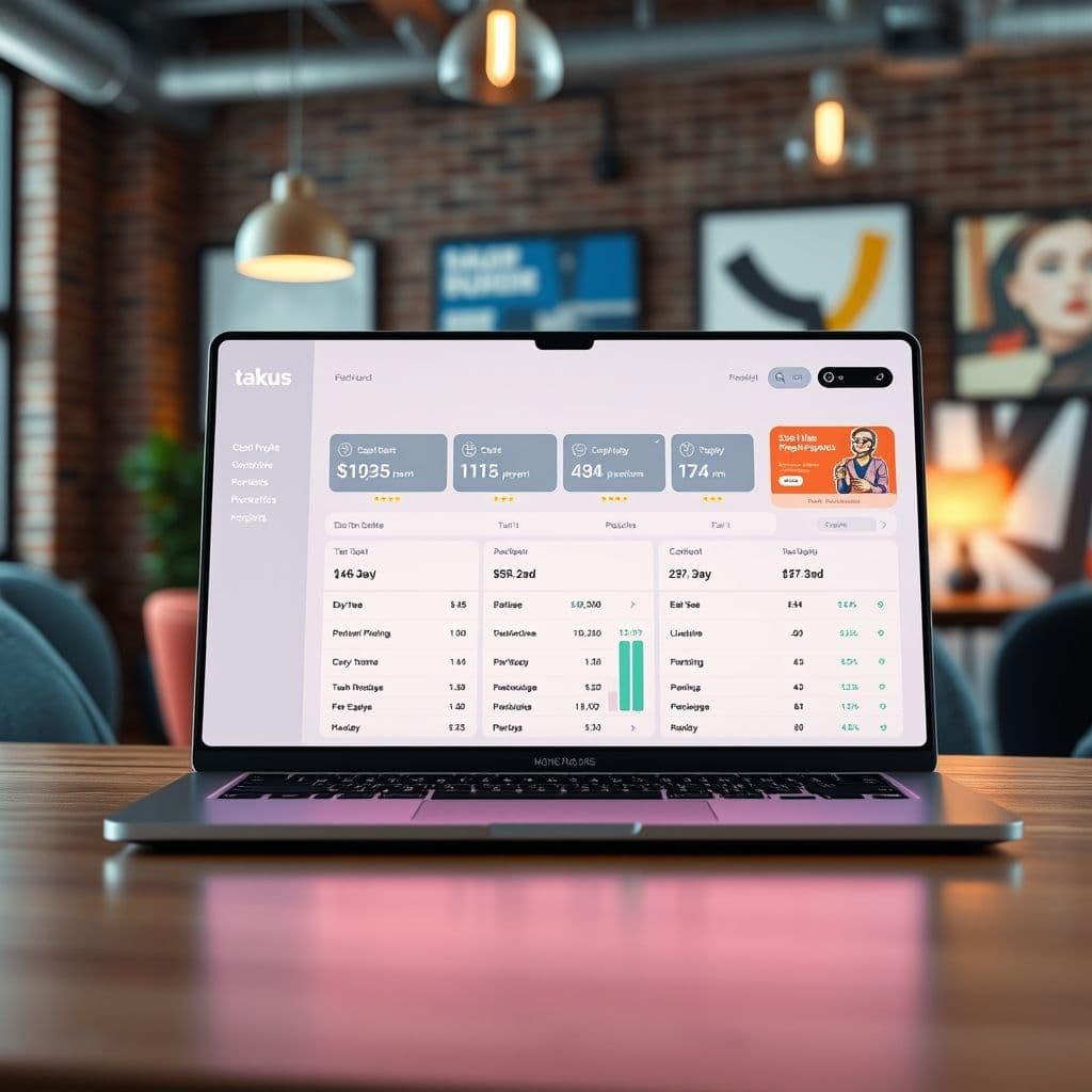 Conceptual dashboard of a unified side hustle platform.