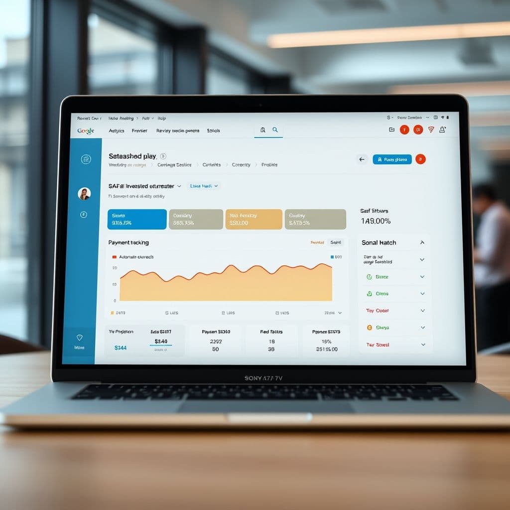 A sleek SaaS dashboard showing review analytics and automated outreach status.