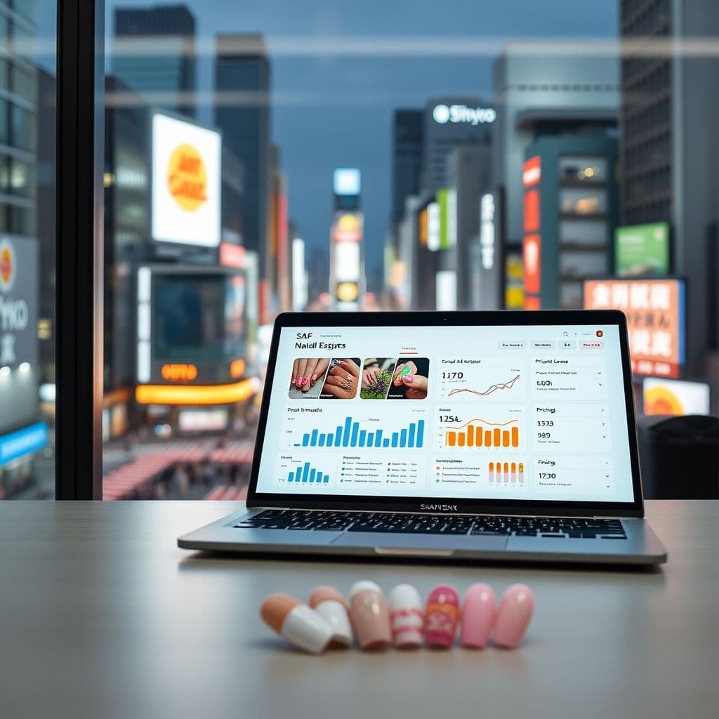 Conceptual interface of a nail business SaaS platform