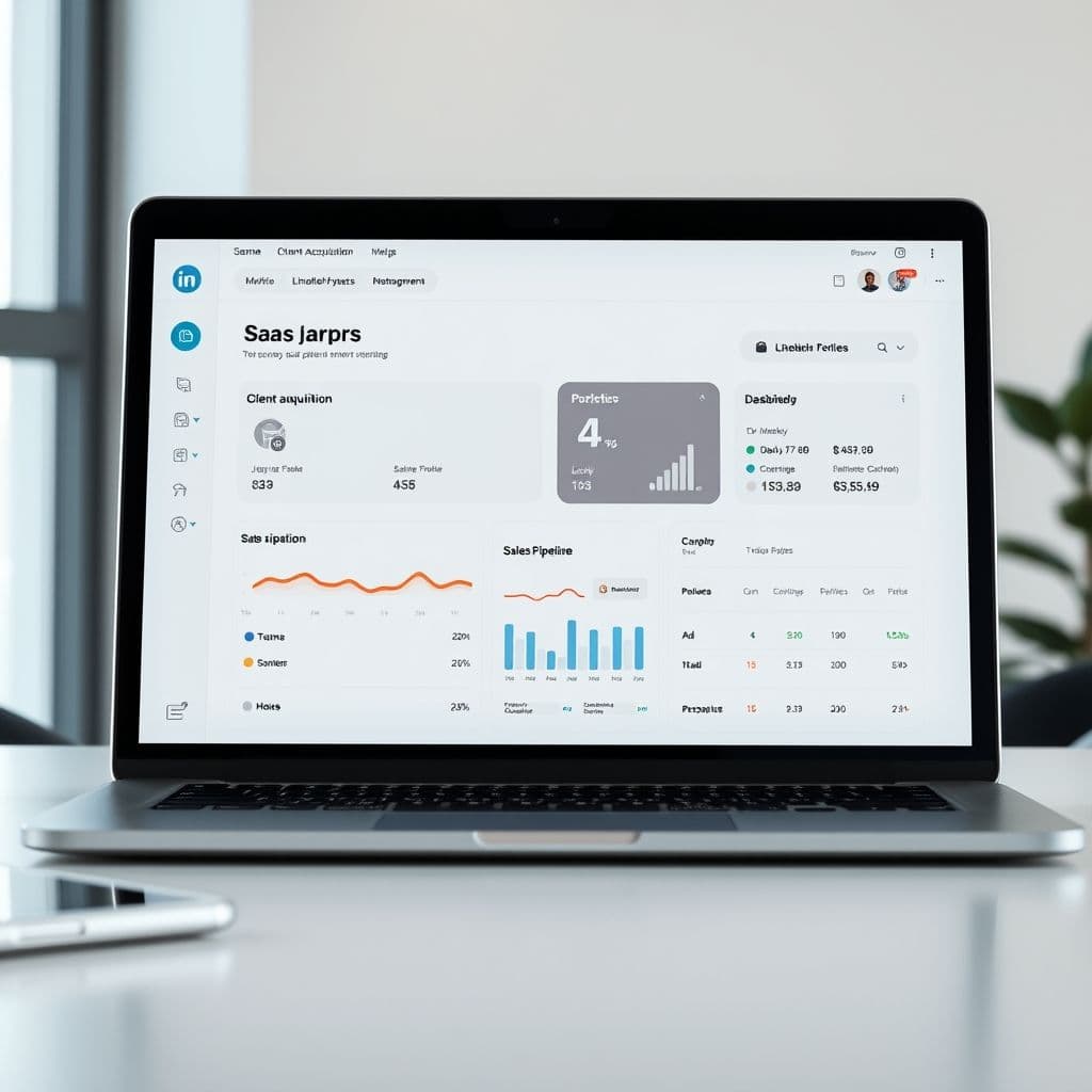 A sleek SaaS dashboard for freelancer client management.
