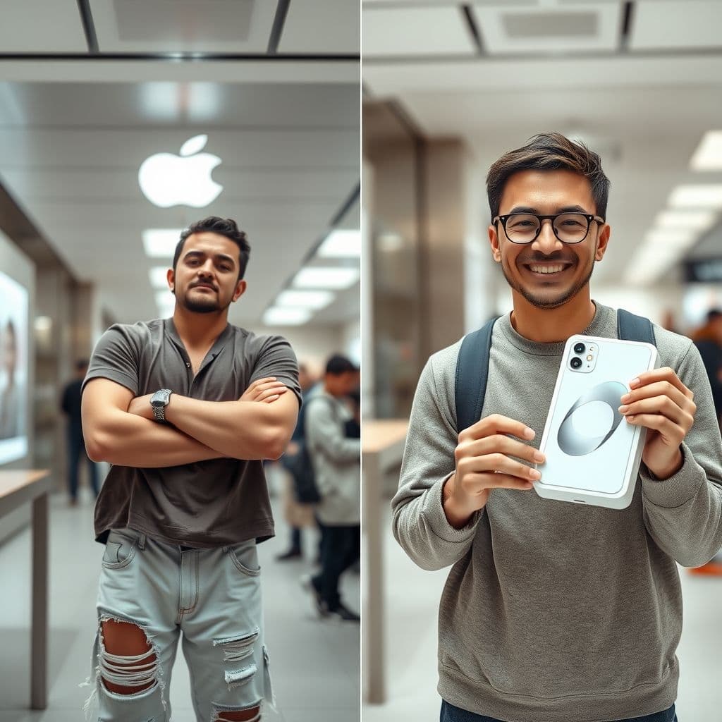 Side-by-side comparison of good vs bad e-commerce customer service experiences