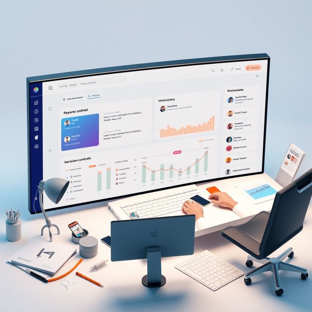 Conceptual interface of a client feedback management dashboard