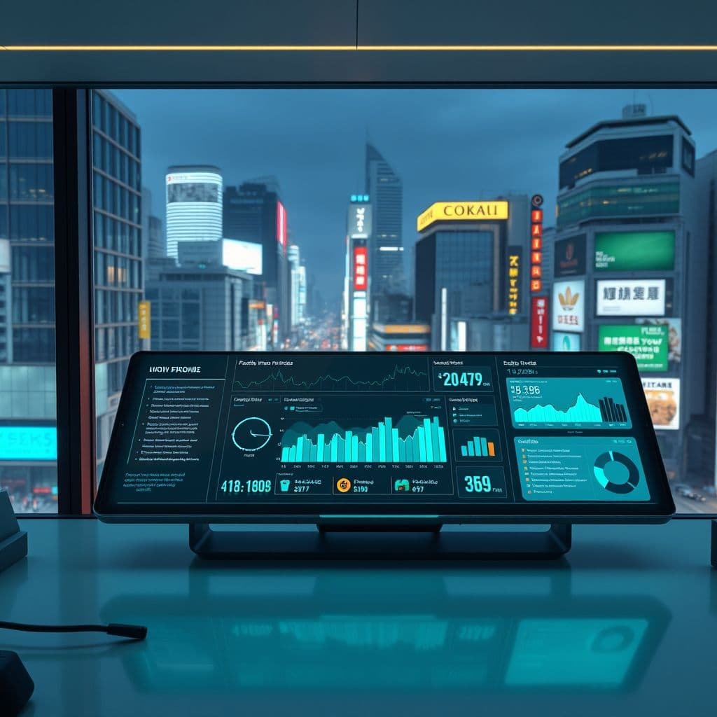 Conceptual image of a digital platform teaching passive income strategies.