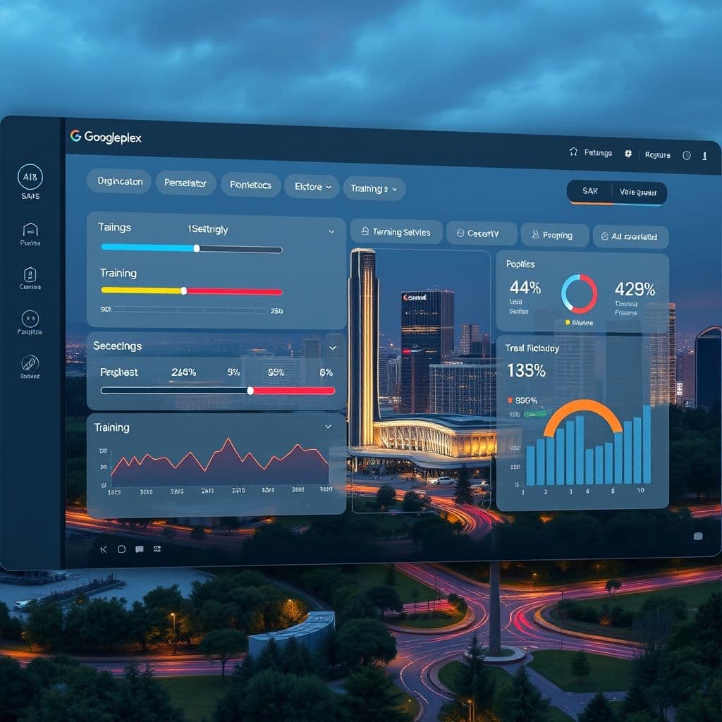 Conceptual interface of AI training dashboard.