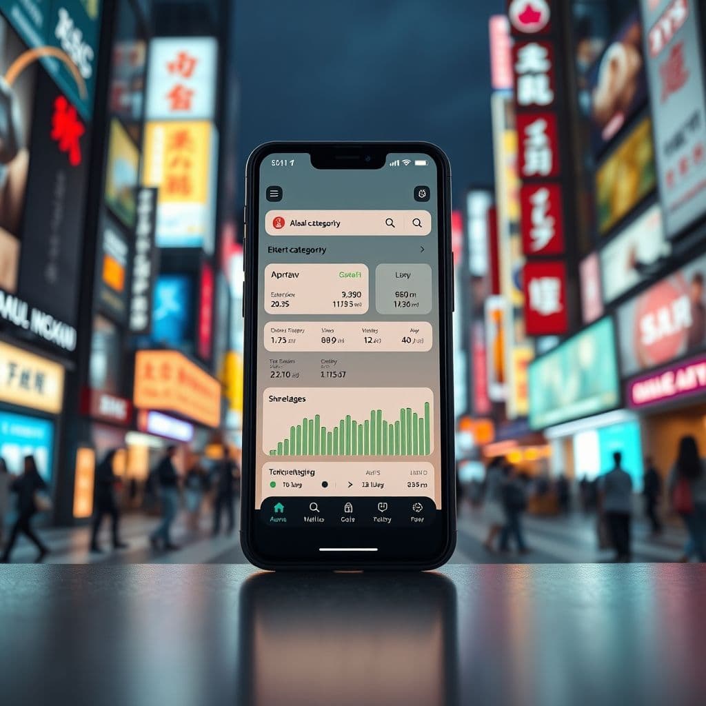 Conceptual image of a modern budgeting app interface with customizable features.