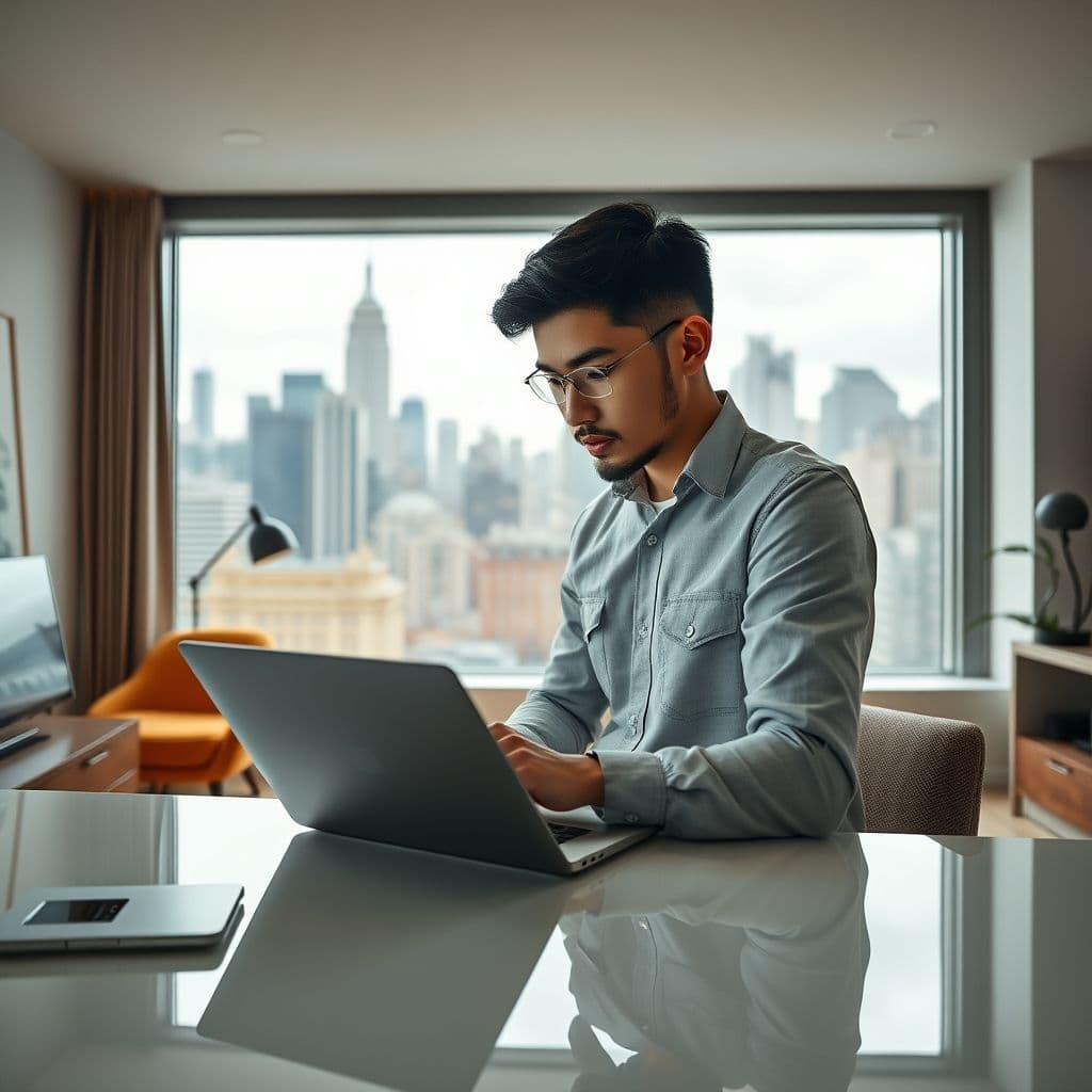 A person reviewing financial charts on a laptop, symbolizing debt and investment management.