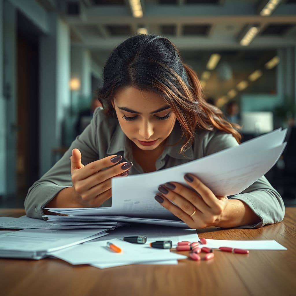 A frustrated entrepreneur brainstorming press-on nail business ideas.