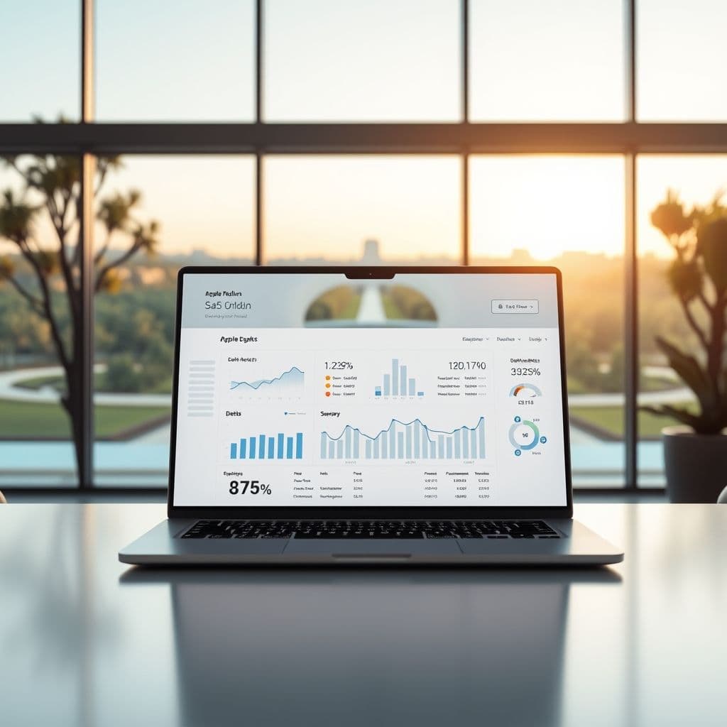 A sleek dashboard of a financial education SaaS platform.