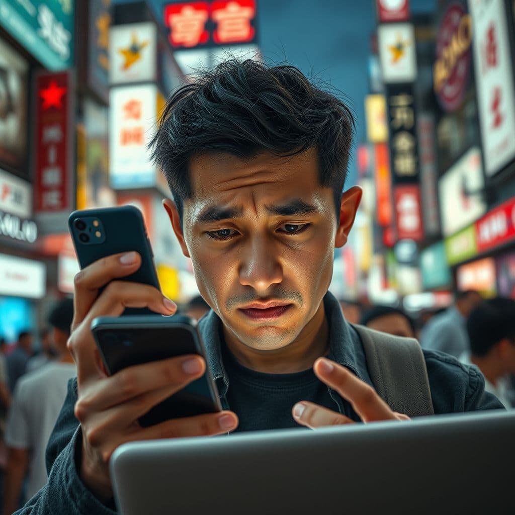 A frustrated user juggling multiple AI tools for different tasks.