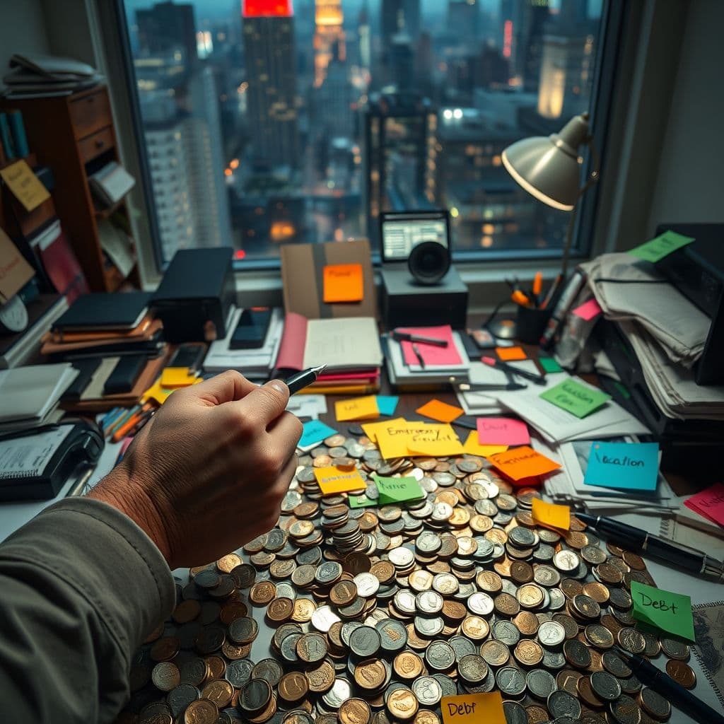 Visual representation of budgeting confusion.