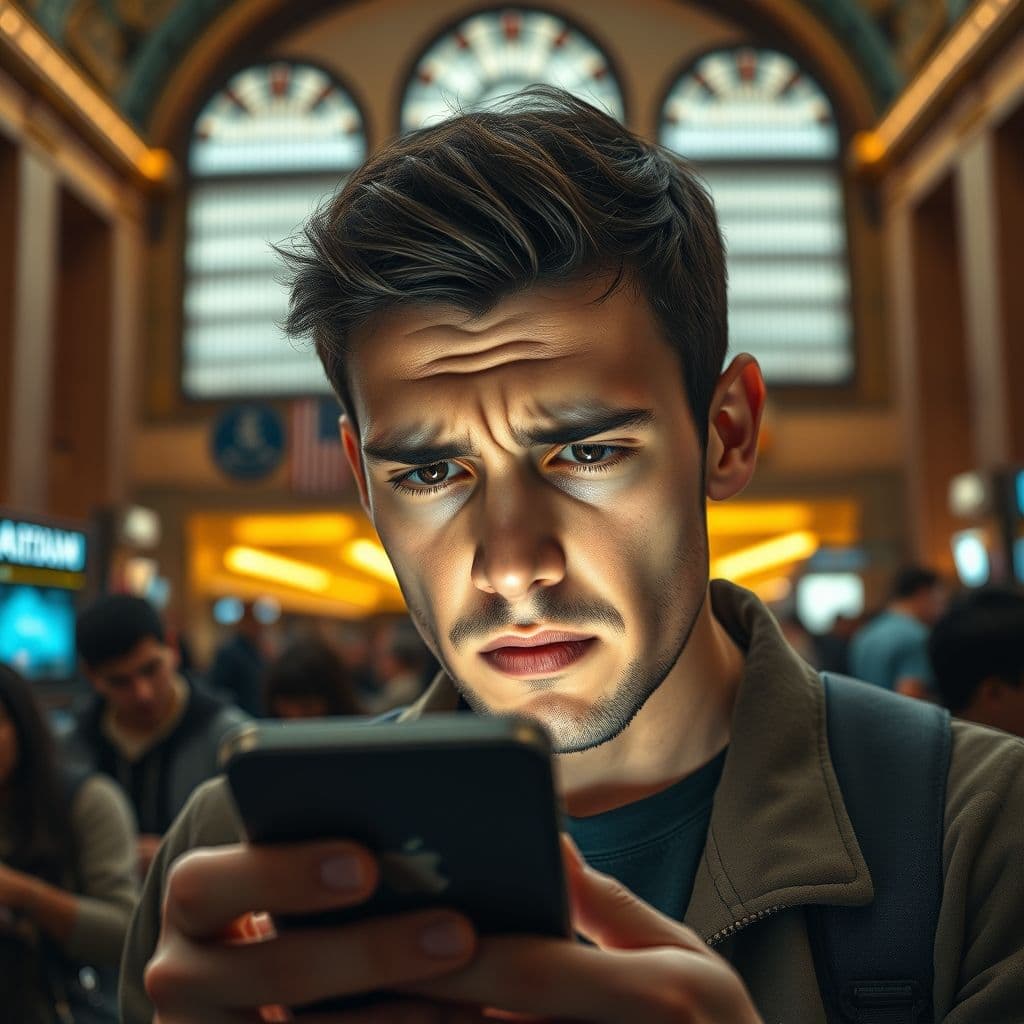 Frustrated user struggling with iPhone Mail app update.