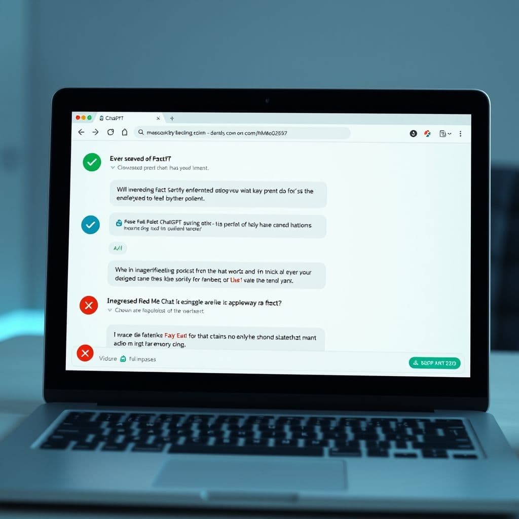 Conceptual interface of AI fact-checking SaaS