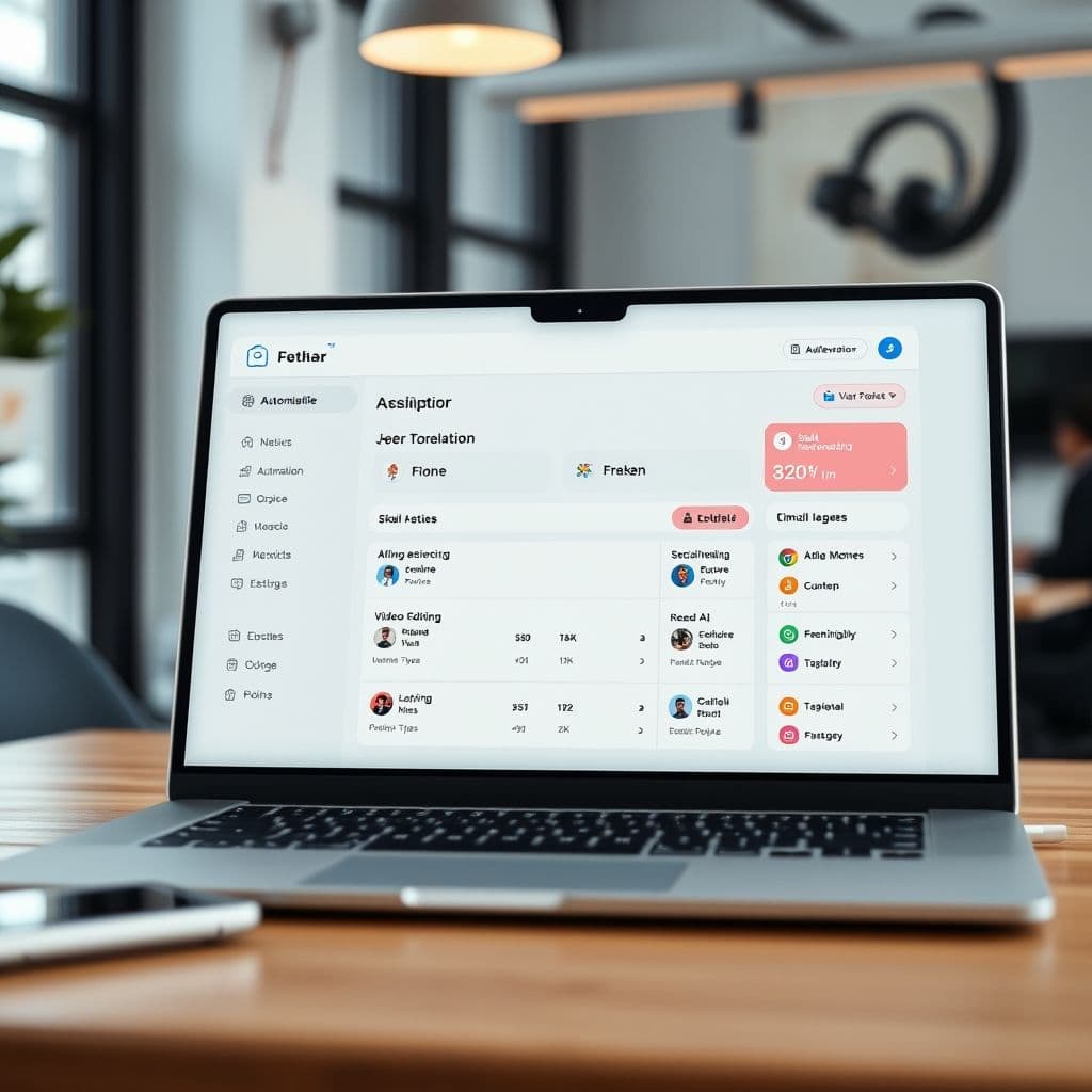 A sleek dashboard for freelancers to showcase their skills and find clients.