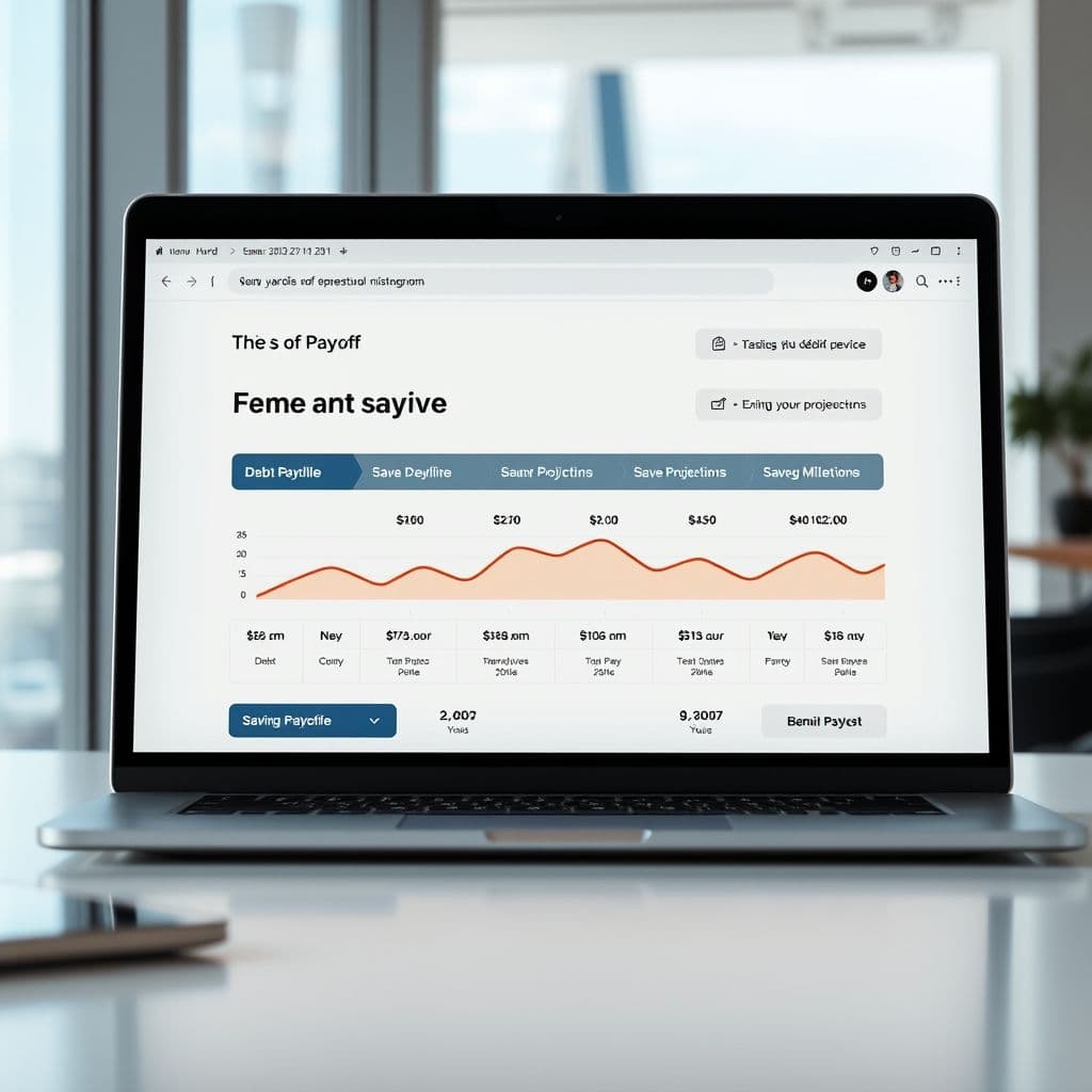 Conceptual interface of a debt management SaaS dashboard.