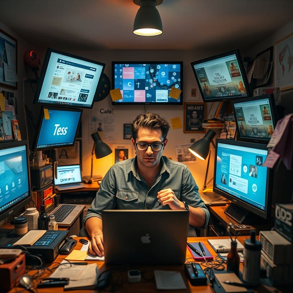 A solopreneur struggling with multiple content uploads on different platforms.