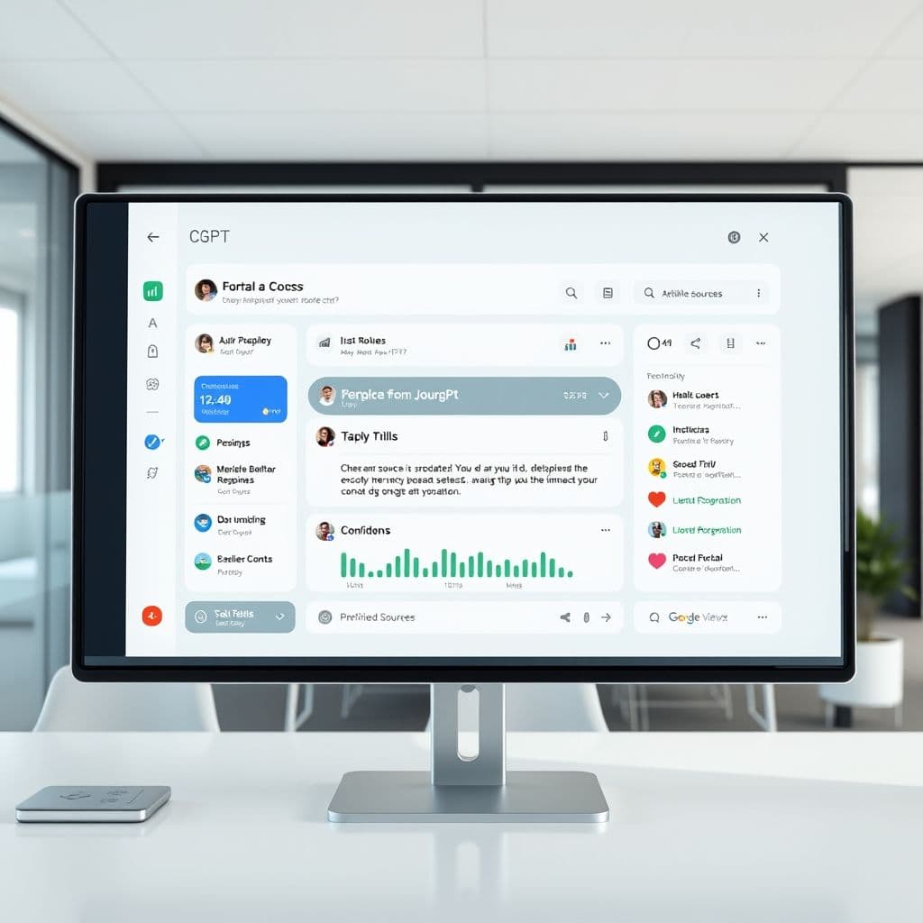 Conceptual interface of a SaaS tool verifying ChatGPT responses.
