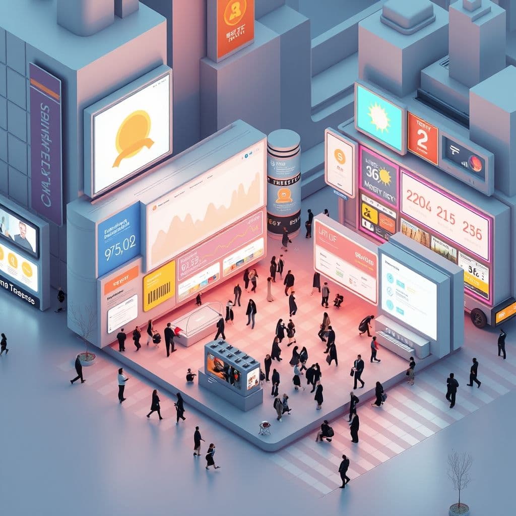 Conceptual interface of a brand development SaaS platform.