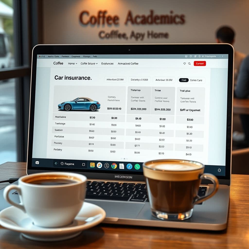 Conceptual interface of insurance comparison SaaS platform.
