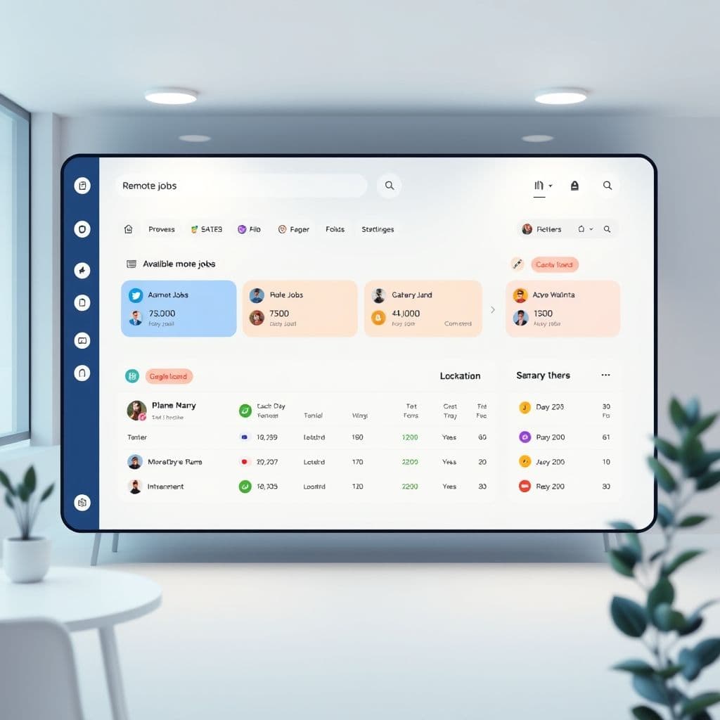 Conceptual interface of a smart job application platform.