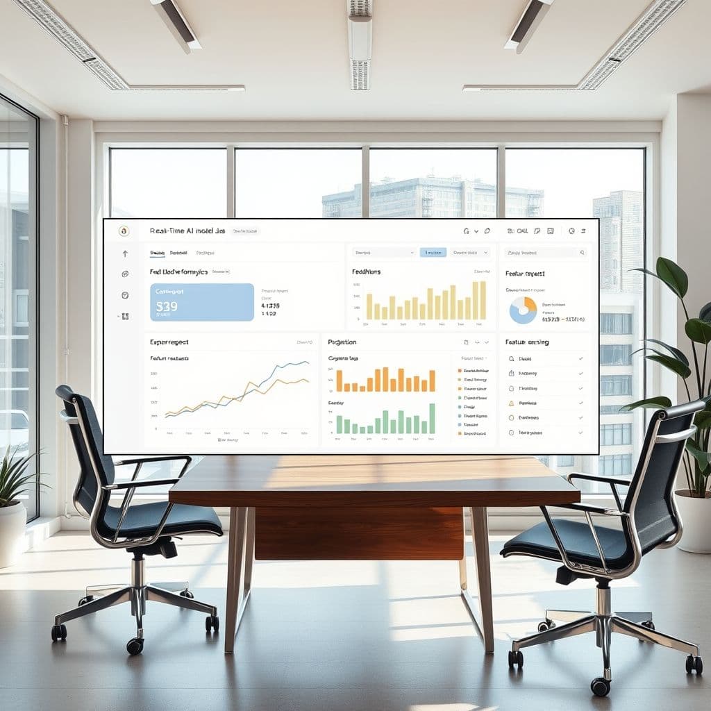 Conceptual dashboard of AI feedback aggregation tool.