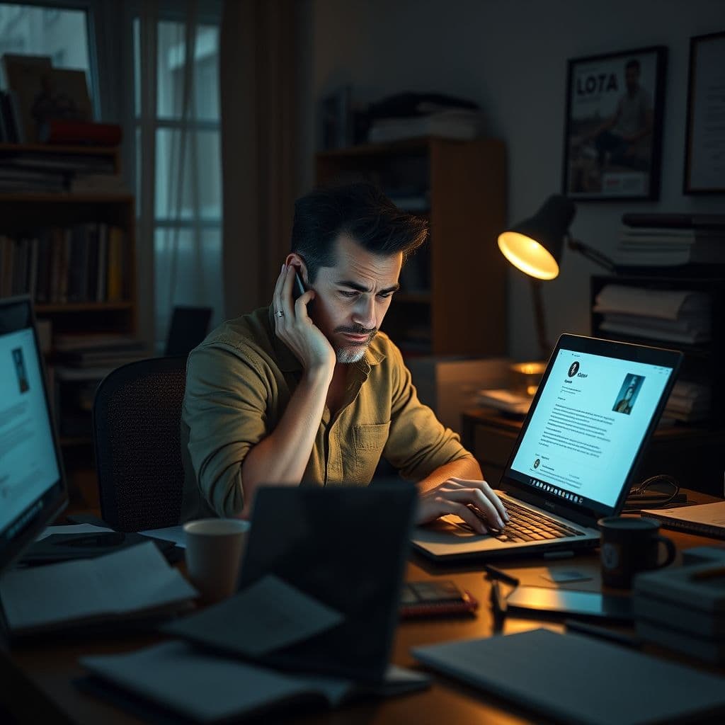 User struggling with a blocked email notification on multiple devices.