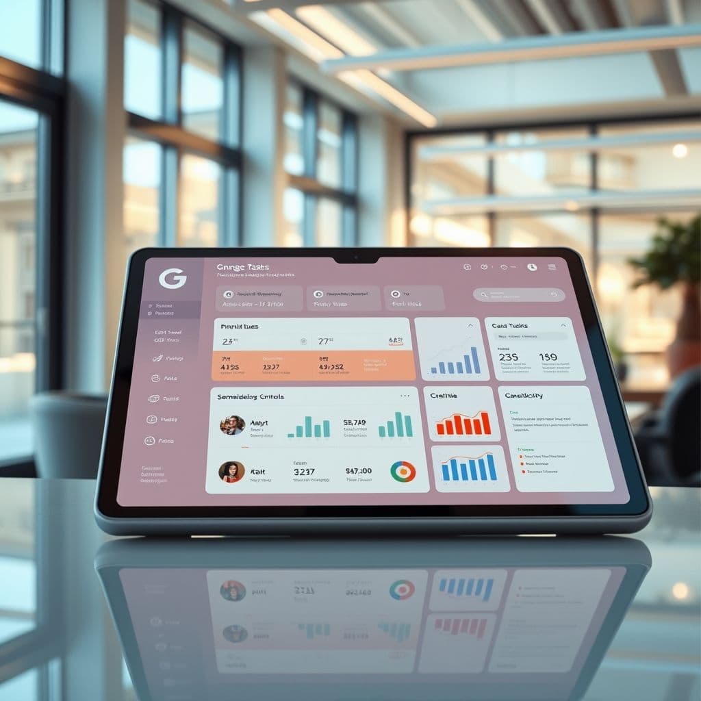 A conceptual interface of the SaaS tool showing task prioritization and delegation features.