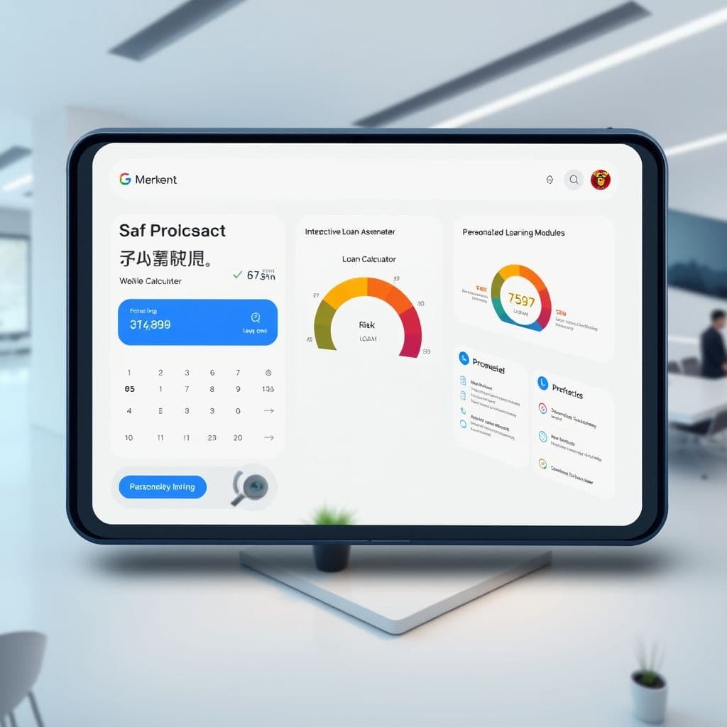 Conceptual interface of financial education SaaS dashboard