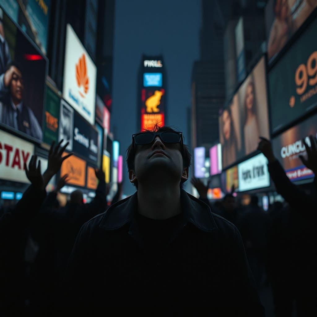 A person surrounded by shadowy figures pulling at them, representing emotional drain.