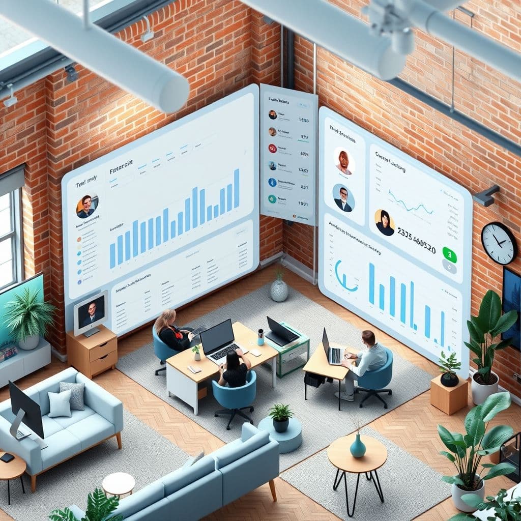 Conceptual interface of a collaborative finance dashboard.