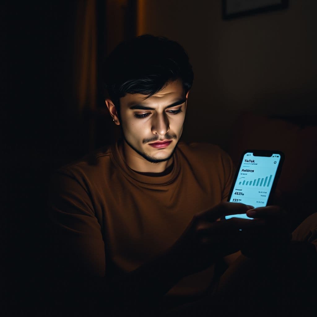 TikTok creator frustrated with low engagement.