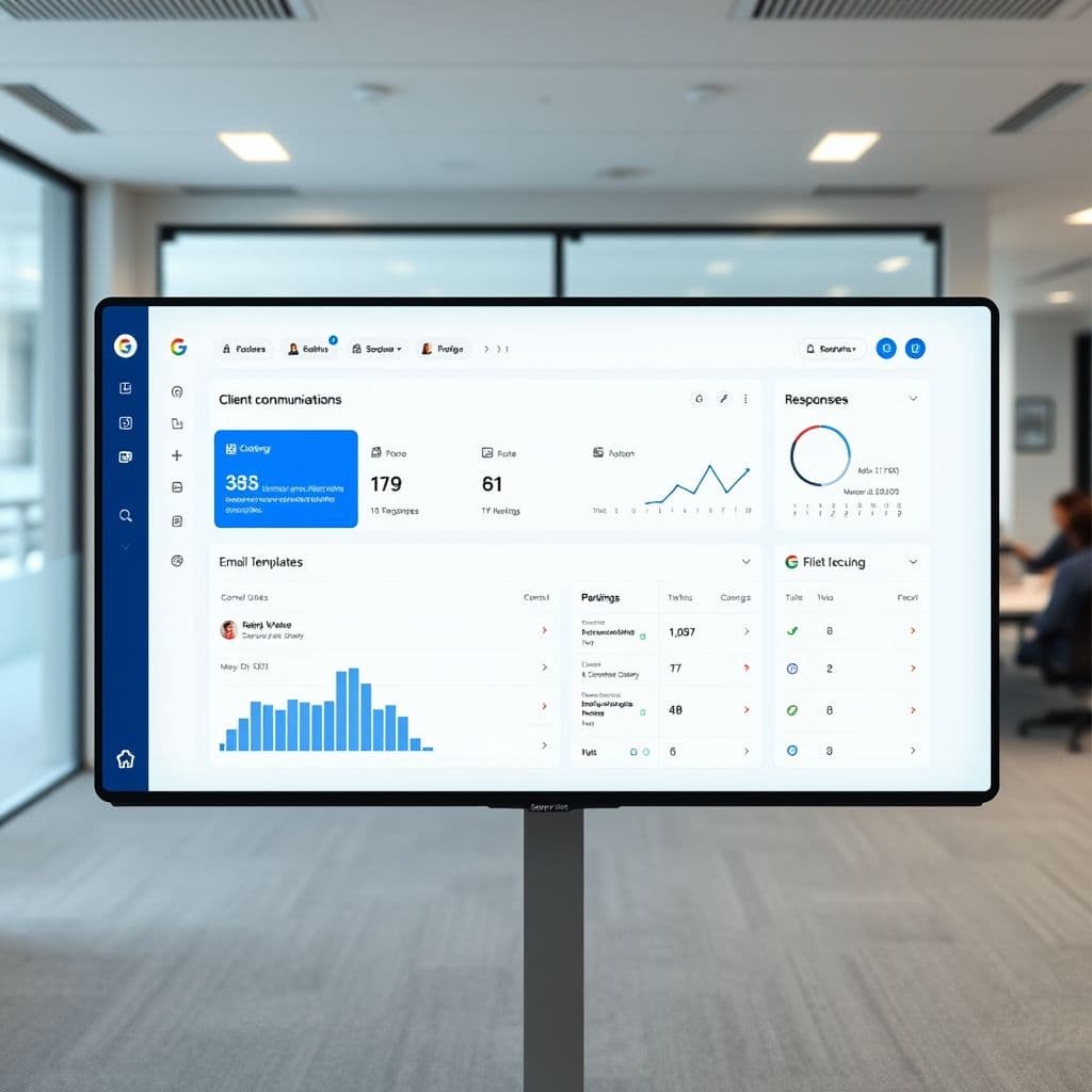 Conceptual dashboard of a freelancer CRM tool