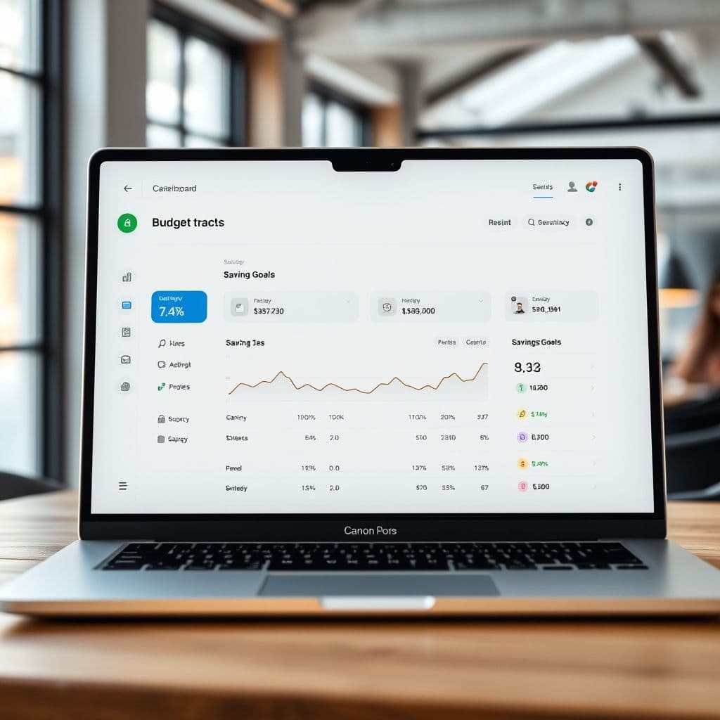 A sleek dashboard of a financial management SaaS platform.