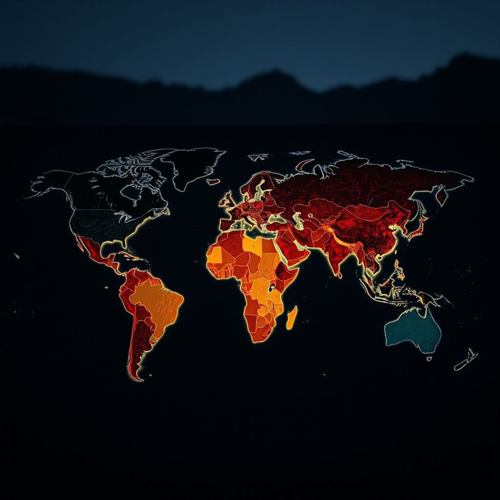 Global map highlighting restricted regions for digital marketing tools.