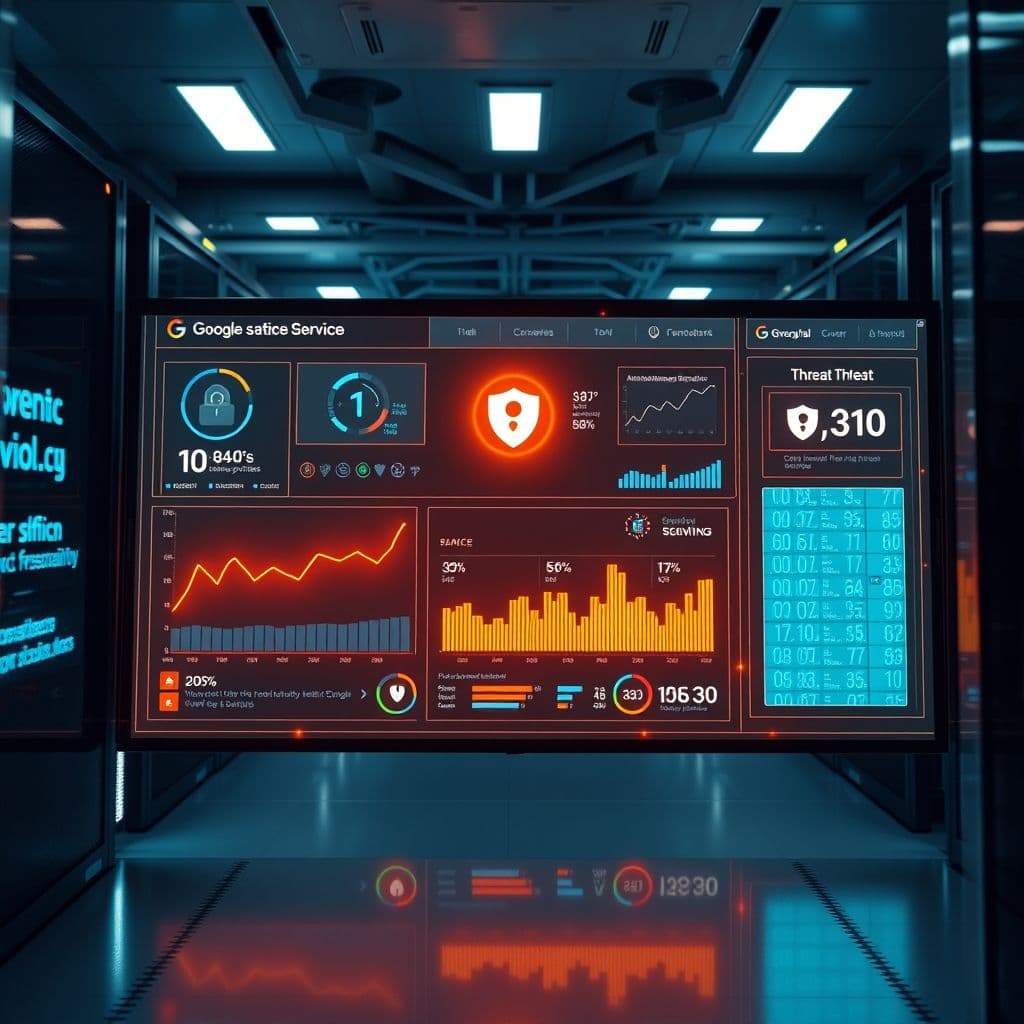 Conceptual interface of an email security management dashboard