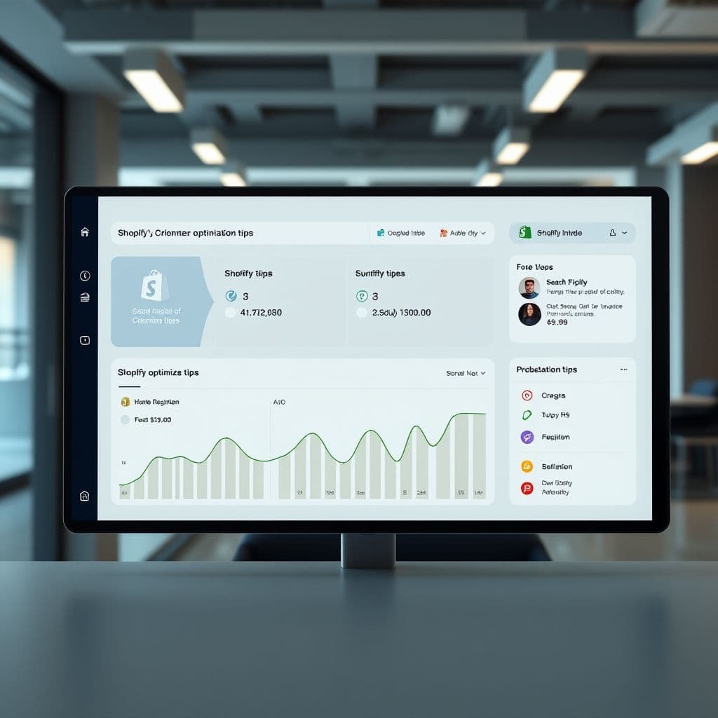 Conceptual interface of a Shopify optimization SaaS.