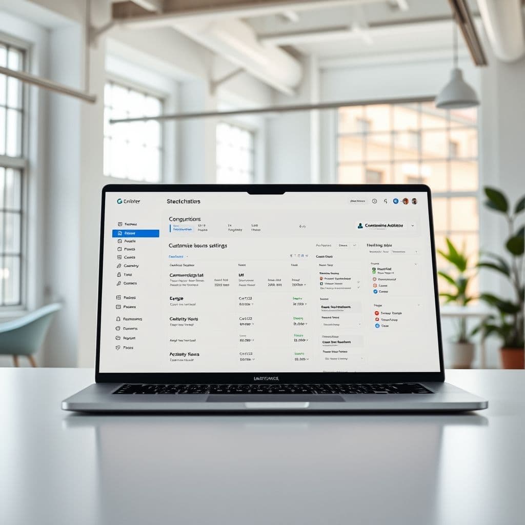 Conceptual interface of a boundary-setting SaaS dashboard.