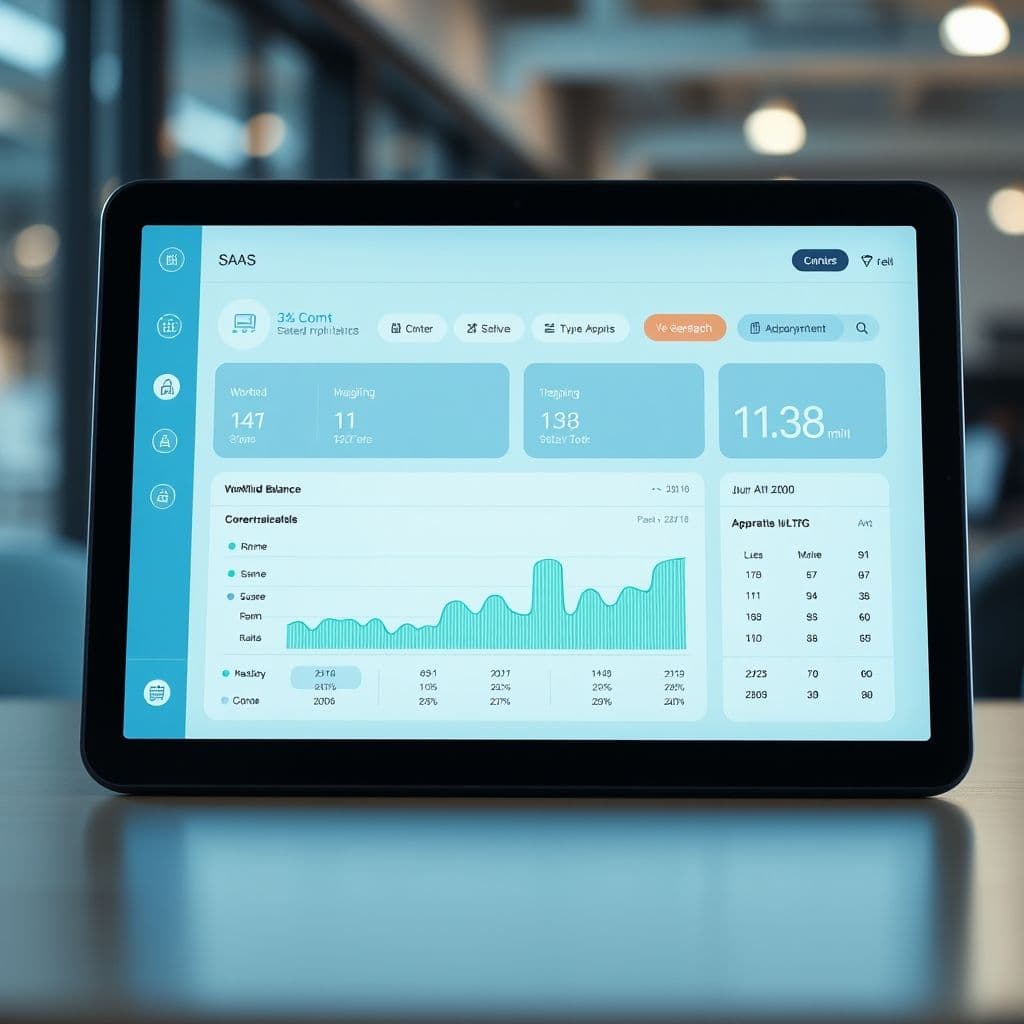 Conceptual dashboard of a work-life balance SaaS tool.