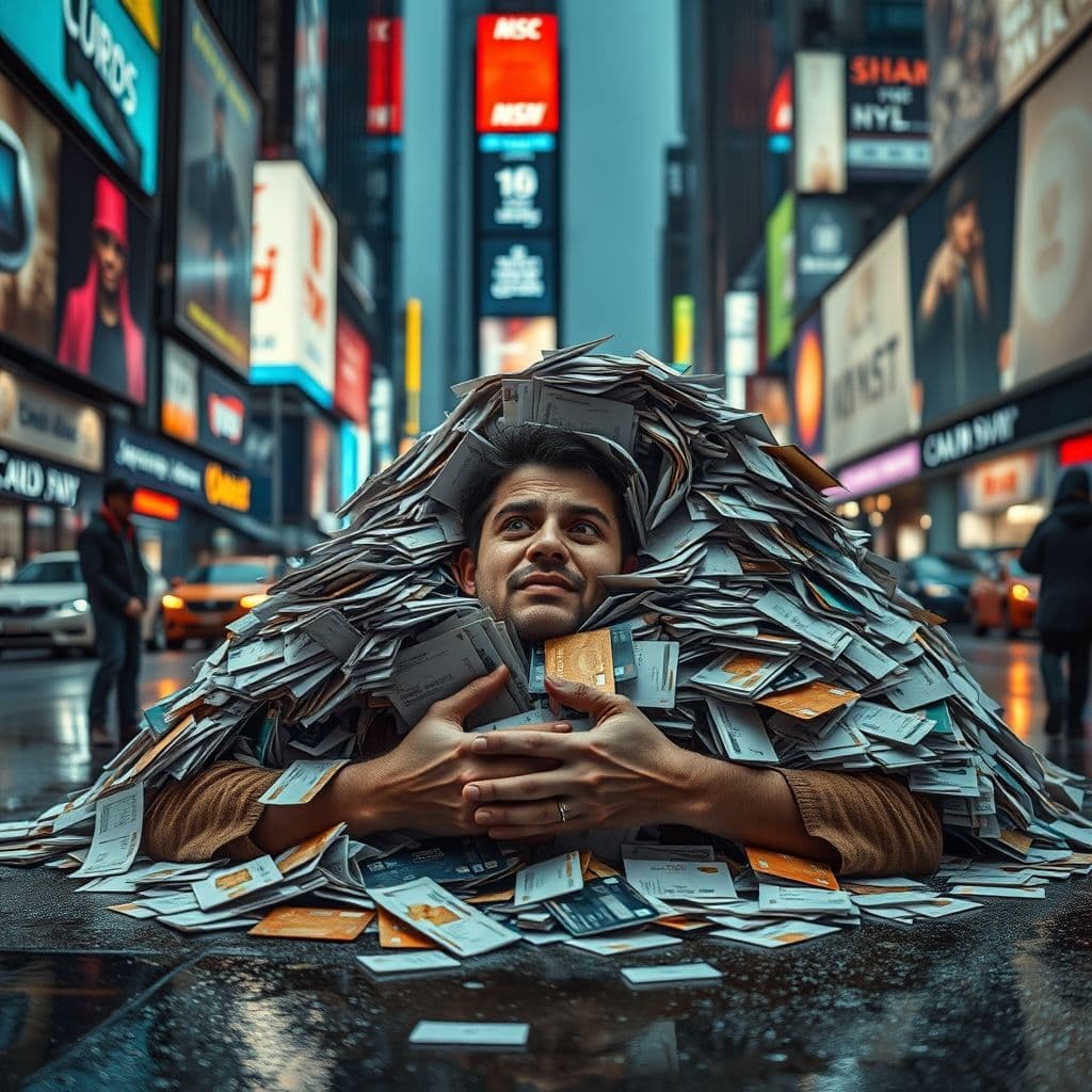 A visual representation of overwhelming debt.