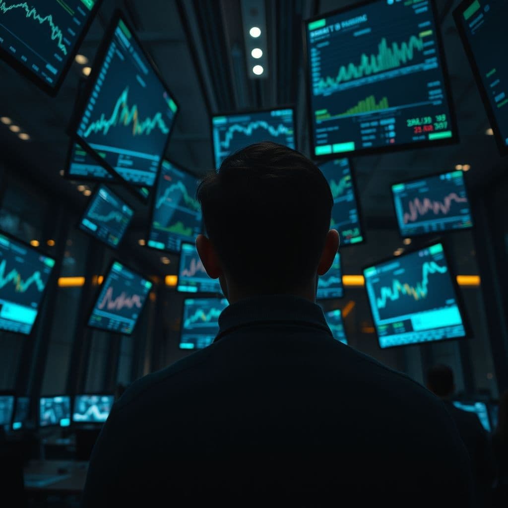 Visual representation of overwhelming financial information facing beginners.