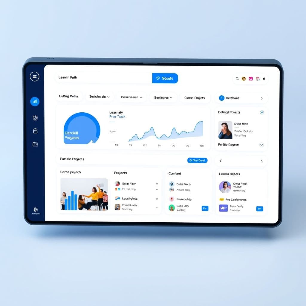 Conceptual interface of the frontend developer SaaS platform