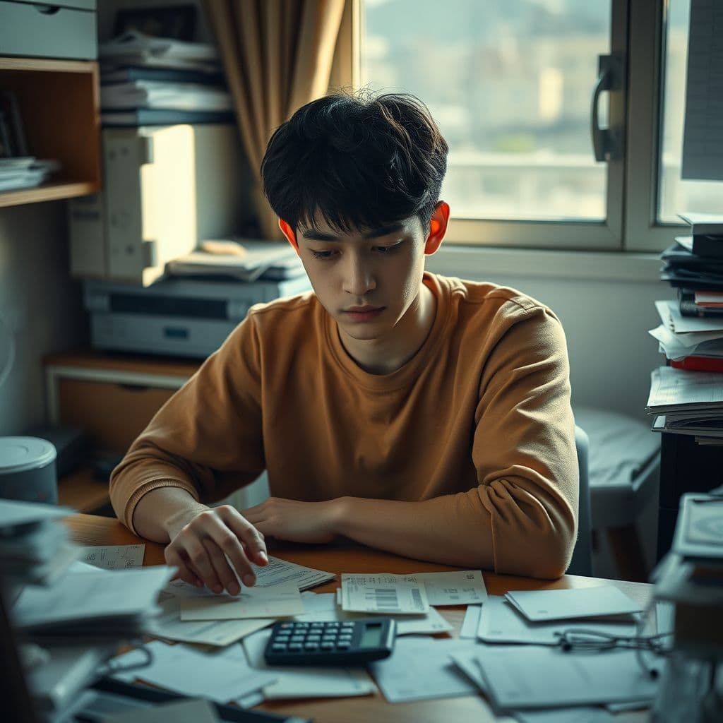 Visual representation of the emotional toll of credit card debt.