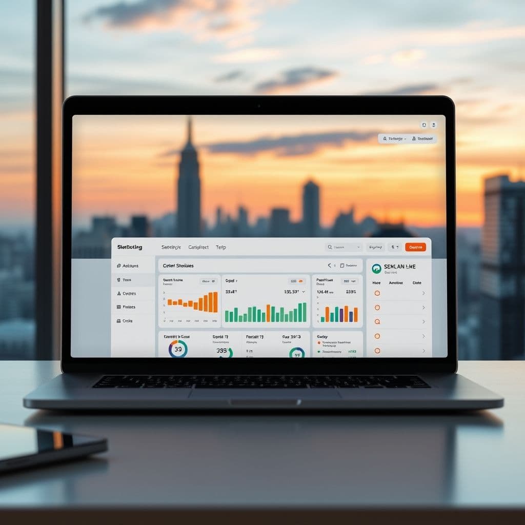 A mock-up of a sleek student loan management dashboard.